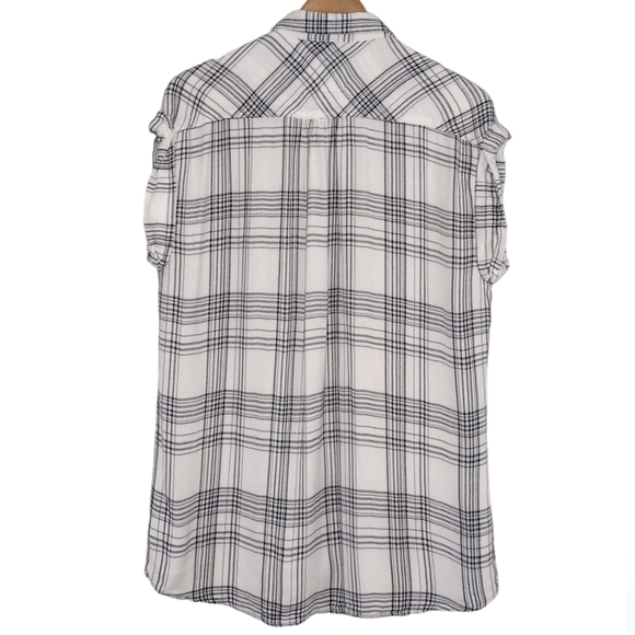 Rails Women's Britt Sleeveless Plaid Button Down Shirt Top Size M - Picture 2 of 14